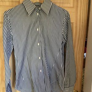 Loro Piana Navy Blue Stripe Blouse